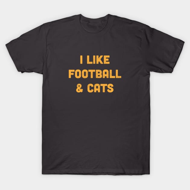 Football & Cats T-Shirt by Commykaze